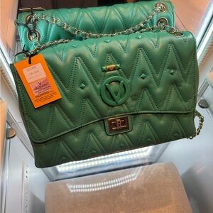 Valentino Emerald Quilted Shoulder Bag